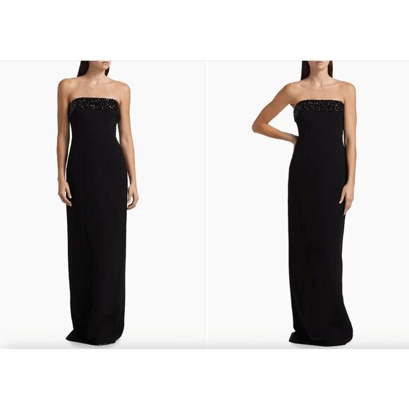 A.L.C. Elizabeth Strapless Gown In Black Jet Size 4 $995 - Picture 1 of 9